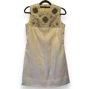 Vintage Handmade 60’s Mid Century MCM Beaded Sequins Mini Dress
